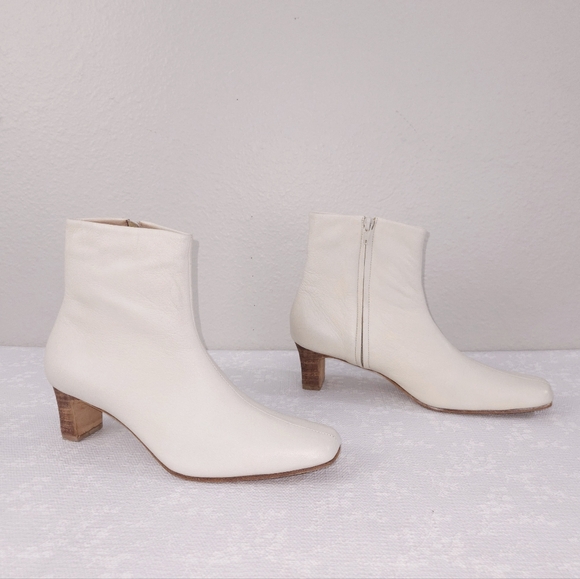 Huma Blanco Bolena Square Toe Heeled Booties Anthropologie - Picture 3 of 11